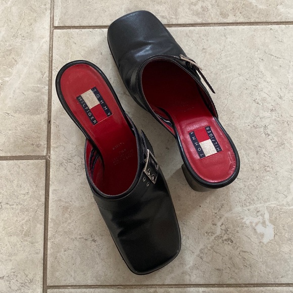 Calvin Klein Black Square Toe Heels 7.5 - Picture 2 of 9